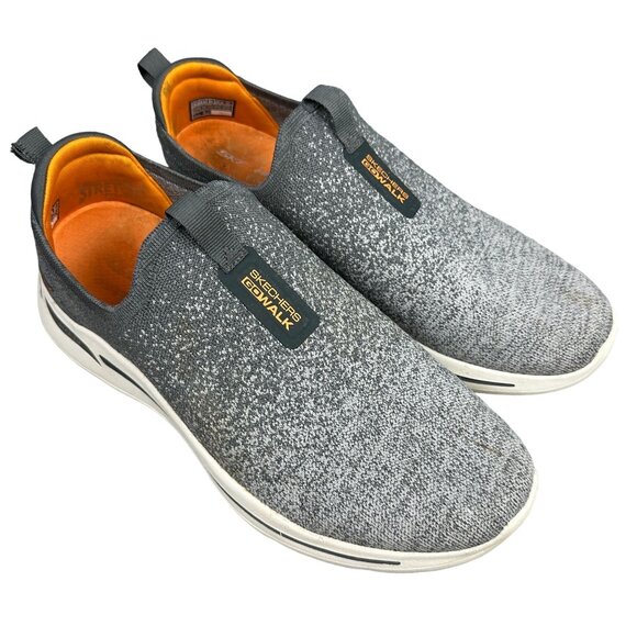 Skechers Performance Go Walk Shoes Men 10.5 Arch Fit Grey Stretch Fit SN 216256 - Picture 2 of 16